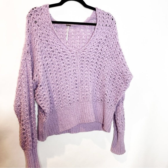 Free People Lavender Knit Sweater - Picture 2 of 5